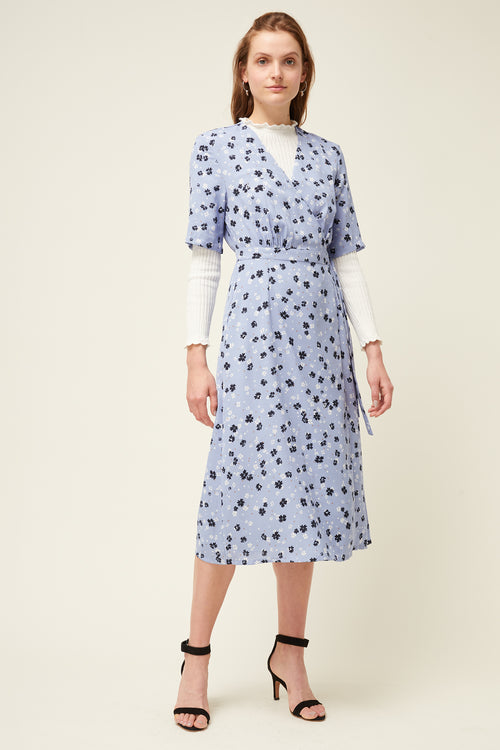 Speckle Blossom Wrap Midi Dress– Great Plains UK